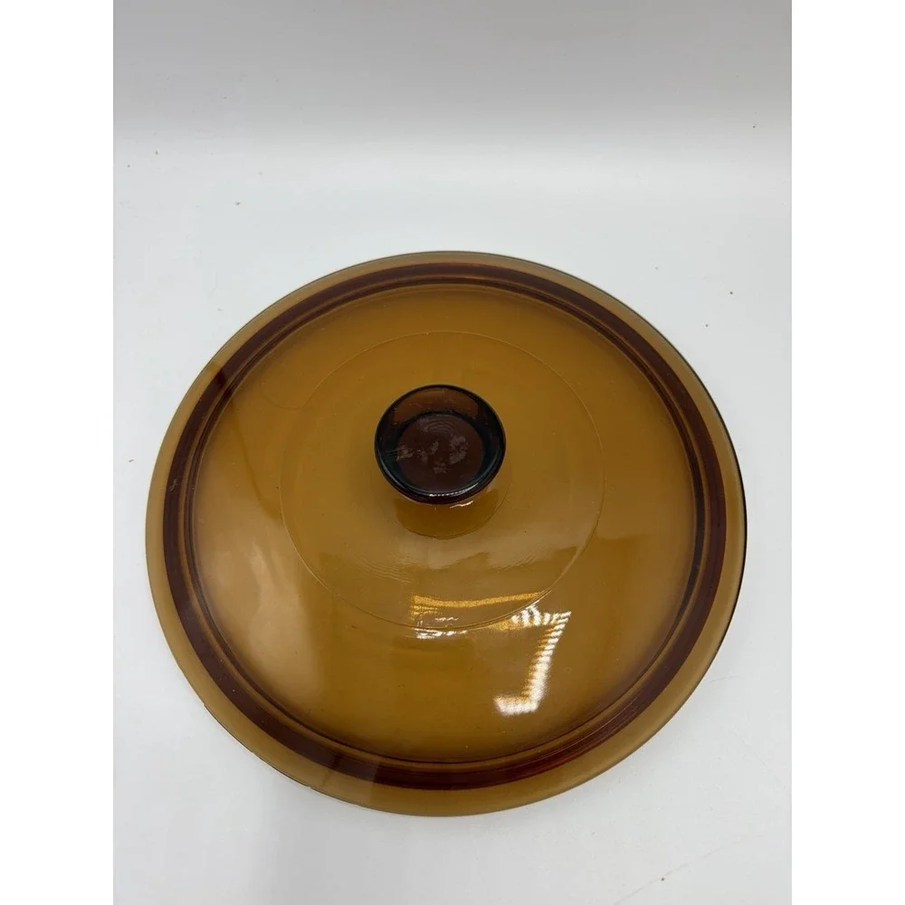 Vintage Anchor Hocking Fire King #436‎ 1QT Baking Dish Glass Round Amber Brown